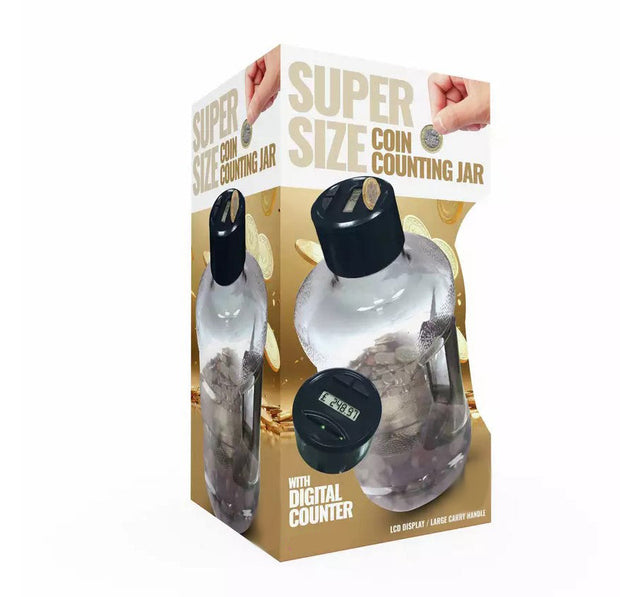 🧾Coin Counting Jar – Smart Digital Counter for Easy Coin Saving (EUR / USD / GBP / JPY Versions Available)