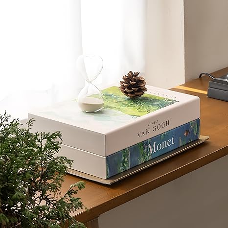 Book-Shaped Decorative Cable Management Box – Expandable Design | Magnetic Closure, Ideal for Home & Office