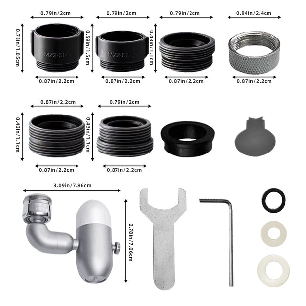 Faucet Extender – Universal Swivel Adjustable Pressurized Four-Speed Splash Bubbler