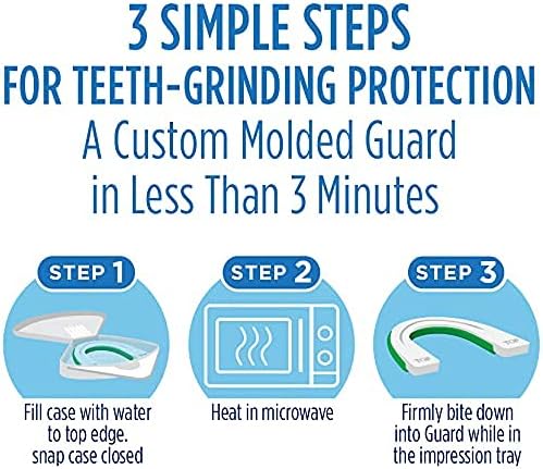 Nighttime Dental Guard – Less Than 3-Minutes for Custom Teeth Grinding Protection with Scope Mint Flavor – Made in an FDA Audited USA Facility (2 Pack)