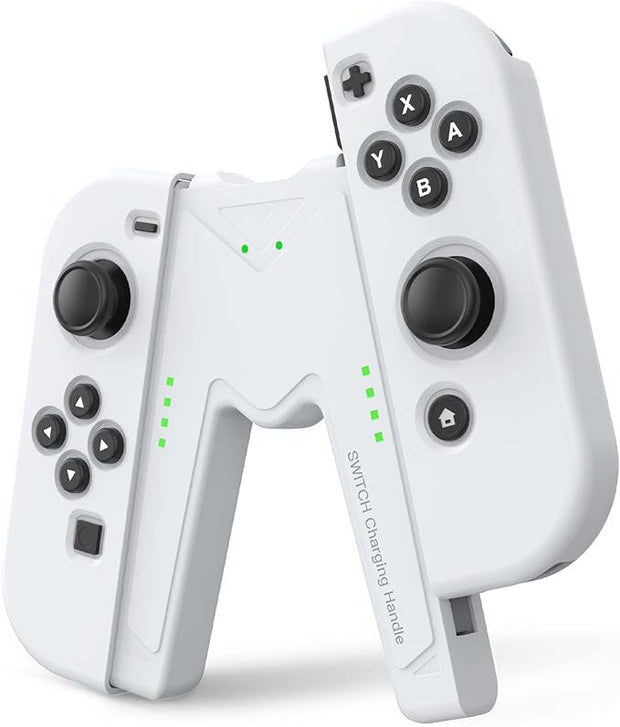 V-shaped Charging Grip with Indicator Lights Compatible with Switch — Charge While Playing Game Controller