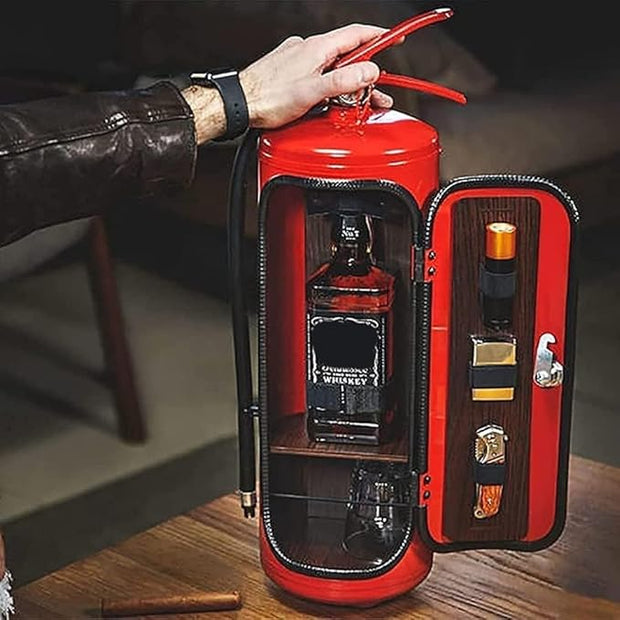 Fire Extinguisher Mini Bar Wine Box – Creative & Novelty Wine Storage Case
