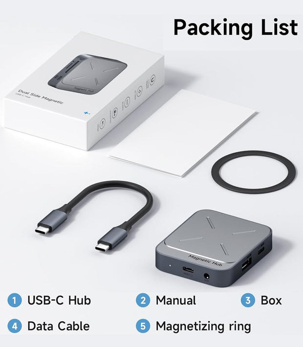 🔌 7-in-1 Magnetic USB-C Hub – The Ultimate All-in-One Expansion Solution
