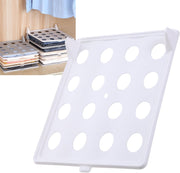 Clothes Organizer Tray, Innovative Household T Shirt Clothing Folding Storage Shelf Rack Stackable Shirt Receipt Board for Clothes Pants Shirts(white)