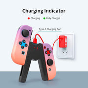 V-shaped Charging Grip with Indicator Lights Compatible with Switch — Charge While Playing Game Controller