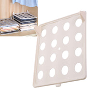 Clothes Organizer Tray, Innovative Household T Shirt Clothing Folding Storage Shelf Rack Stackable Shirt Receipt Board for Clothes Pants Shirts(white)