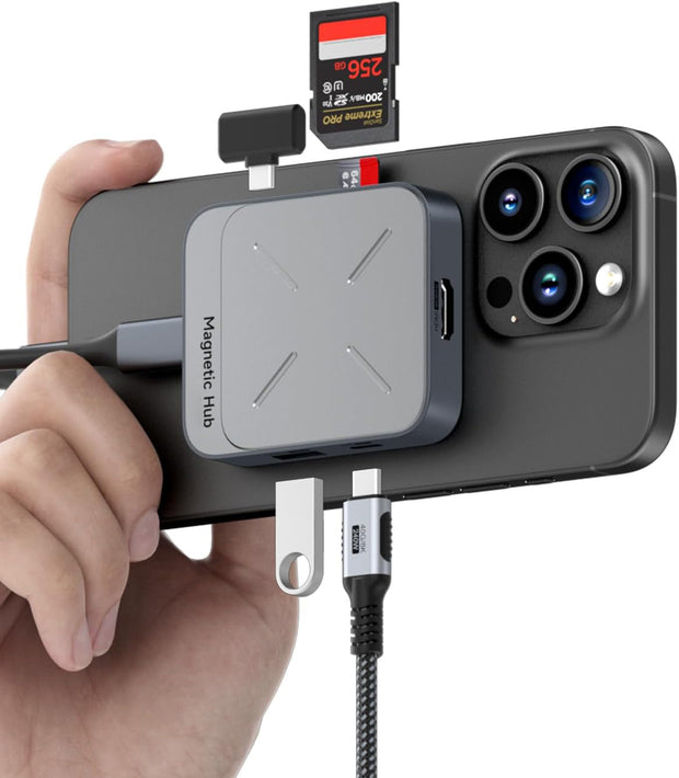 🔌 7-in-1 Magnetic USB-C Hub – The Ultimate All-in-One Expansion Solution