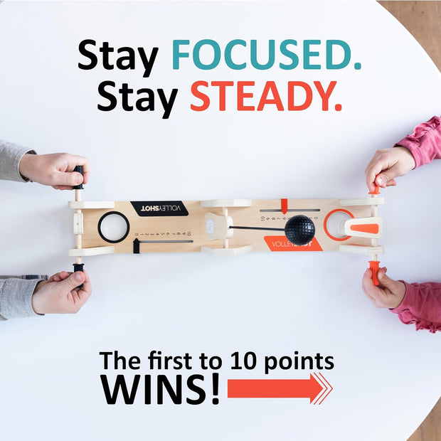 Wooden 2-Player Tabletop Skill Game for Kids & Adults