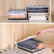 Clothes Organizer Tray, Innovative Household T Shirt Clothing Folding Storage Shelf Rack Stackable Shirt Receipt Board for Clothes Pants Shirts(white)