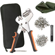 Grommet Tool Kit – Includes 500pcs 3/8-Inch Metal Grommets | All-in-One Eyelet Punch Set for Fabric, Canvas, Tarps & More