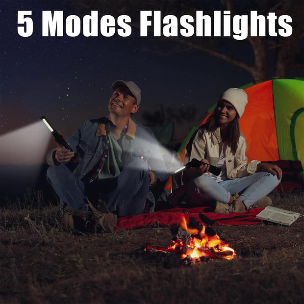 🔦 Rechargeable LED Work Light – Rugged, Portable & Multi-Angle for All Your Lighting Needs