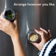 Uncluttered Designs Intergalactic Spice Rack Set With Magnetic Jars, Stand and Wall Mount by (9 Tin)