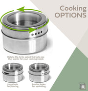 Uncluttered Designs Intergalactic Spice Rack Set With Magnetic Jars, Stand and Wall Mount by (9 Tin)