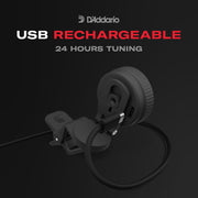 D'Addario Nexxus 360 Rechargeable Guitar Tuner - Clip On Guitar Tuner - Acoustic Guitar Tuner - Electric Guitar Tuner - 24 Hours of Tuning Time per Charge - Rotates 360-degrees