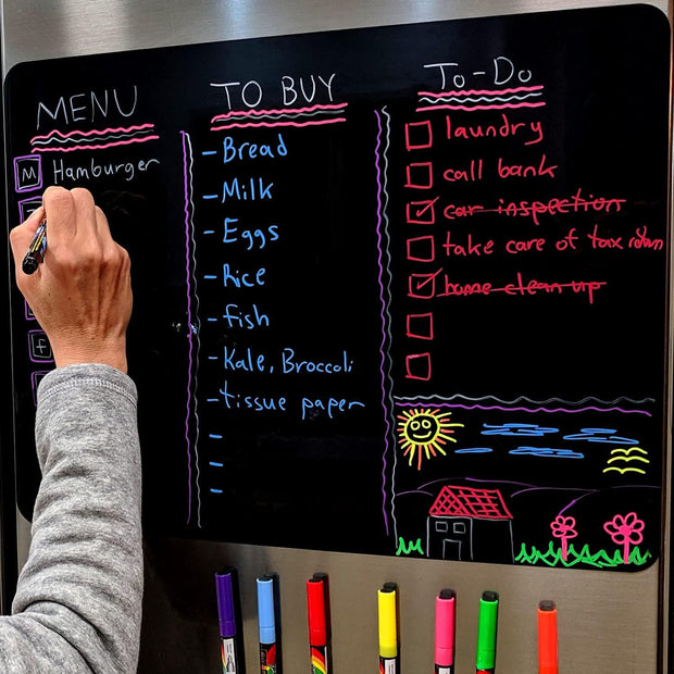 🖊️ Magnetic Blackboard for Fridge – Organize, Plan & Create in Style!