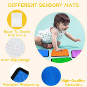 Montessori Sensory Mats Set – 16 Assorted Textured Tiles for Engaging Sensory Play