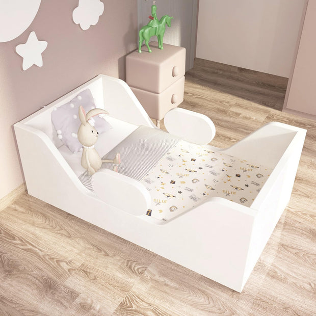 Crib with extra safety width