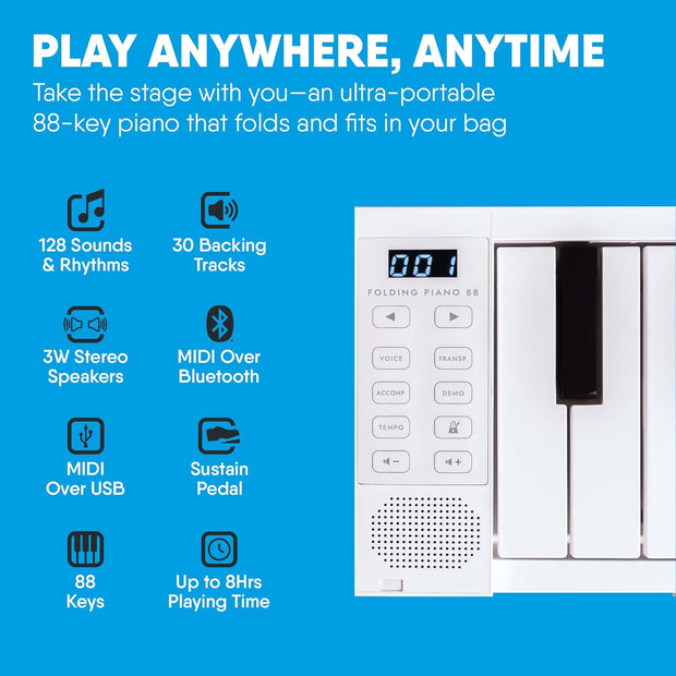 WaveRider 88 – The Foldable Full-Size Piano That Goes Anywhere 🎹