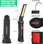 🔦 Rechargeable LED Work Light – Rugged, Portable & Multi-Angle for All Your Lighting Needs