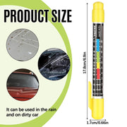 2 Pcs Paint Thickness Gauge Precision Paint Coating Tester Magnetic Tip Car Paint Tester Pen Waterproof Paint Depth Gauge Car Body Damage Detector for Crash Check Coating Film Inspection