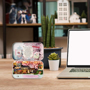 Box Theatre Dollhouse Kit – DIY Miniature Tin Box House with LED Lights