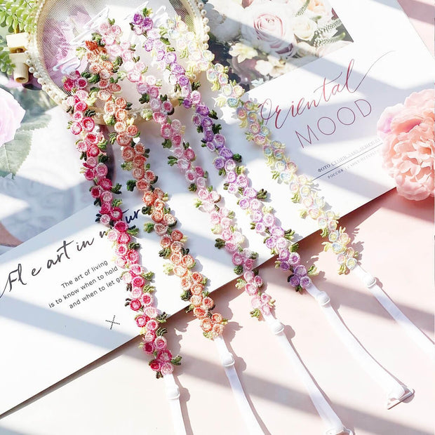 Floral Lace Bra Straps – Adjustable & Detachable Shoulder Straps for Dresses and Bras