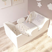 Crib with extra safety width
