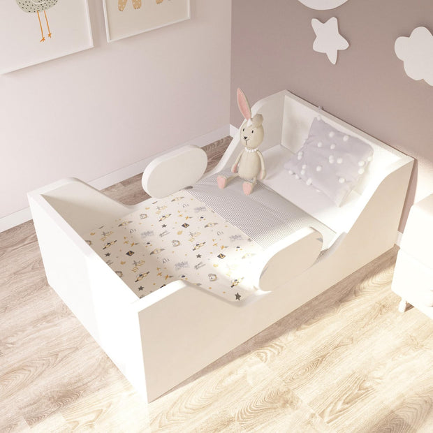 Crib with extra safety width