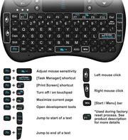 Rii HB-H92 i8 Mini 2.4GHz Wireless Touchpad Keyboard with Mouse (Black)