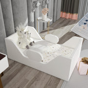 Crib with extra safety width