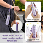 Metal Travel Pill Organizer, Portable 7 Day Vitamin Organizer Stackable, Waterproof 1 Times A Day Pill Box, Large Pill Container, Daily Medicine Organizer for Vitamin, Fish Oil, Supplement