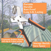 Grommet Tool Kit – Includes 500pcs 3/8-Inch Metal Grommets | All-in-One Eyelet Punch Set for Fabric, Canvas, Tarps & More