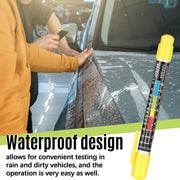 2 Pcs Paint Thickness Gauge Precision Paint Coating Tester Magnetic Tip Car Paint Tester Pen Waterproof Paint Depth Gauge Car Body Damage Detector for Crash Check Coating Film Inspection
