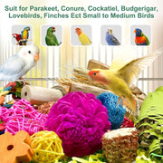 Natural Bird Toy Foraging Parrot Shredding Toys Box – Safe, Fun, and Engaging for Small-Medium Birds