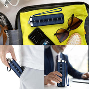 Metal Travel Pill Organizer, Portable 7 Day Vitamin Organizer Stackable, Waterproof 1 Times A Day Pill Box, Large Pill Container, Daily Medicine Organizer for Vitamin, Fish Oil, Supplement