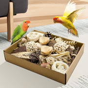 Natural Bird Toy Foraging Parrot Shredding Toys Box – Safe, Fun, and Engaging for Small-Medium Birds