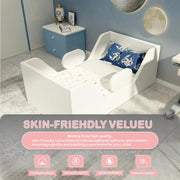 Crib with extra safety width