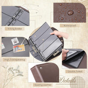 Lewtemi Stamp Collecting Albums Set Stamp Collection Book Include 20 Pages Album Binder Tweezer and Loop Magnifier Collecting Supplies for Collectors(Black)