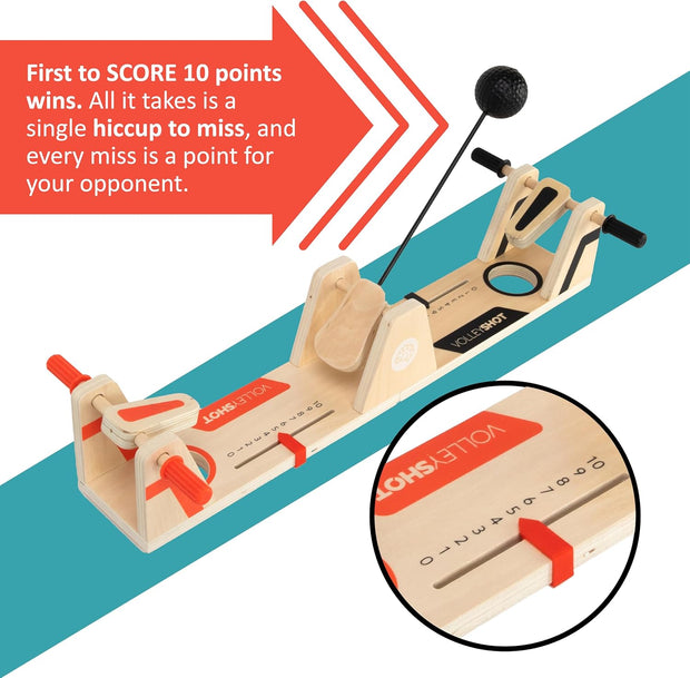 Wooden 2-Player Tabletop Skill Game for Kids & Adults