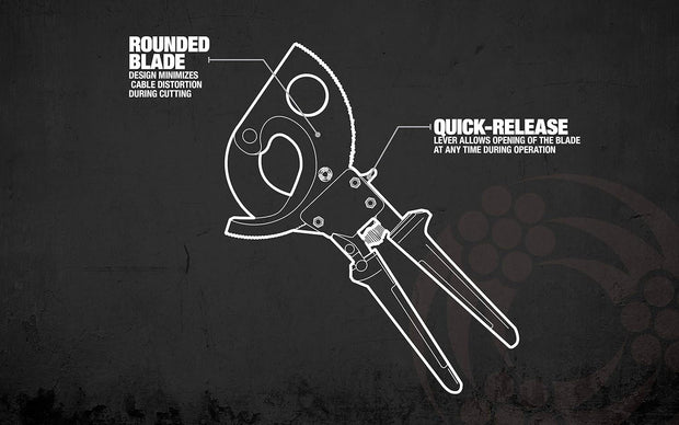 🔧 Heavy-Duty Ratcheting Cable Cutter – Precision Cuts, Maximum Power!