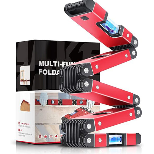 🔧 Multi-Function Foldable Level Tool｜Compact, Accurate &amp; Versatile for DIY, Woodworking, Construction