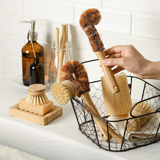 Bamboo Dish Brush Set  | Eco-friendly Washing Up Brushes